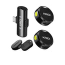 Microfone de Lapela Sem Fio KAIDI KMF4-C – Tipo-C Magnético e Alta Qualidade de Som Bateria Longa
